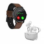 Binden Smartwatch ERA One, Touch, Bluetooth 5.0, Android/iOS, Café - Incluye Audífonos One Pods Blanco