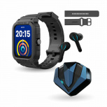 Binden Smartwatch ERA XTream X1, Touch, Bluetooth 5.0, Android/iOS, Negro - Incluye Audífonos Dark GemGame