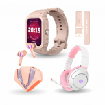 Binden Smartwatch ERA XTream X1, Touch, Bluetooth 5.0, Android/iOS, Rosa - Incluye Audífonos Dark GemGame y Audífonos Dark Candy