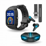 Binden Smartwatch ERA XTream X1, Touch, Bluetooth 5.0, Android/iOS, Negro - Incluye Audífonos Dark Manta