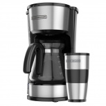 Black & Decker Cafetera CM0755S-MX, para 5 Tazas, Negro/Acero Inoxidable