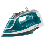 Black & Decker Plancha a Vapor, 1200W, Azul/Blanco