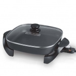 Black & Decker Sartén Eléctrico SK1212B, Antiadherente, 1200W, Negro