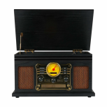 Bonn TE-007R Tornamesa, Bluetooth, Negro/Café