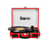 Bonn TE-001 Tornamesa, Bluetooth, Rojo