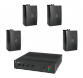 Bosch Amplificador de Audio KIT U60-4UC15-B, Alámbrico, 4 Canales, Terminales de Abrazadera, 120V