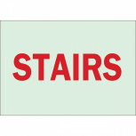 Brady Señalamiento Stairs 80028, Rojo/Blanco