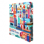 BRobotix Funda 102760N con Teclado para Tablet 10", New York