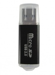 BRobotix Lector de Memoria MicroSD, USB 2.0, 480Mbit/s, Negro