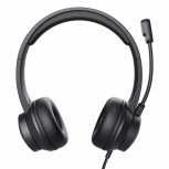BRobotix Audífonos con Micrófono 406054, Alámbrico, USB, Negro