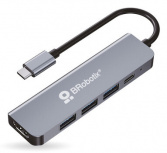 BRobotix Docking Station 406528 USB-C, 1 x USB-C 3.0, 3 x USB-A 3.0, 1 x HDMI