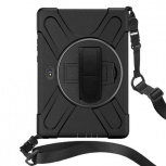 BRobotix Funda Uso Rudo con Correa y Giro 360° para Samsung Galaxy Active Pro, Negro