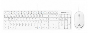 Kit de Teclado y Mouse BRobotix 6008010, Alámbrico, USB, Blanco, Español