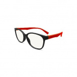 Brobotix Lentes Anti-Radiación para Computadora 651756, para Niños, Negro/Rojo