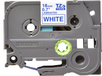 Brother Cinta TZE243G Azul sobre Blanco, Transferencia Térmica, 18 mm x 8 Metros, 1 Rollo