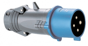 Bticino Clavija Recta 555419, 100 - 130V, 16A, Gris/Azul