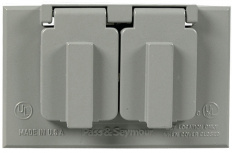 Bticino Tapa para Intemperie CA8-GH, 2 Puertos, Gris