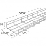 Bticino Tramo Recto CM000208, 400 x 54mm x 3 Metros, Gris