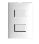 Bticino Placa con Apagador FZA5153, 2 Interruptores, 127V, 10A, Blanco