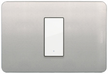 Bticino Placa de Aluminio para Pared JA4803M1AAQ, 1 Puerto, Natural