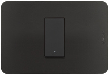 Bticino Placa Ciega de Pared JA4803M1JBQ, 1 Puerto, Negro - incluye Chasis