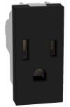 Bticino Tomacorriente JB4129Q, 1 Enchufes, 127V, 15A, Negro