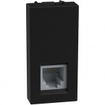 Bticino Placa de Pared JB4257RJ11Q, RJ-11, 1 Puerto, Negro