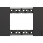 Bticino Placa de Pared KA4803KG, 3 Puertos, Negro