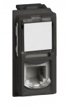 Bticino Placa para Pared KG4258RJ11, 1 Puerto, 1 Pieza, Negro