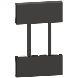 Bticino Placa de Pared KG51, 2 Puertos, Negro