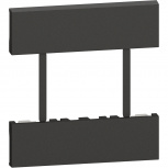 Bticino Placa de Pared KG52, 3 Puertos, Negro