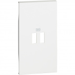 Bticino Placa de Pared KW12C, 2 Puertos USB, Blanco