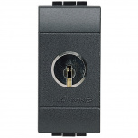 Bticino Interruptor de 2 Polos L4012, 127-277 V, 16A, Negro