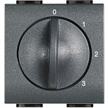 Bticino Interruptor con Conmutador L4016, Dos Módulos, Negro