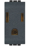 Bticino Tomacorriente L4129, 1 Enchufe, 127 - 277V, 15A, Negro