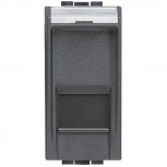 Bticino Conector RJ-45 Cat6 L4279C6, 1 Puerto, Negro