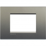 Bticino Placa para Pared LNA4803AE, 3 Puertos, 1 Pieza, Gris