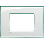 Bticino Placa para Pared LNA4803KA, 3 Puertos, 1 Pieza, Blanco