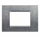 Bticino Placa de Pared LNA4803NA, 3 Puertos, Gris