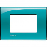 Bticino Placa de Pared LNA4803VD, 3 Puertos, Verde