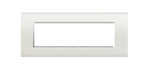 Bticino Placa para Pared LNA4807BI, 7 Puertos, 1 Pieza, Blanco