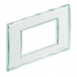Bticino Placa para Pared LND4803KR, 3 Puertos, 1 Pieza, Transparente