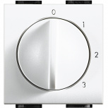 Bticino Interruptor con Conmutador N4016, Dos Modúlos, Blanco