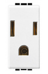 Bticino Tomacorriente N4129, 1 Enchufes, 127 - 277V, 15A, Blanco