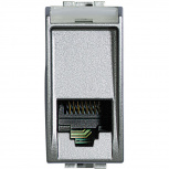 Bticino Placa de Pared, RJ-11, 1 Puerto, Gris