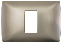 Bticino Placa de Pared con Chasis QZ4803M1ATC, 1 Puerto, Aluminio