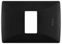 Bticino Placa de Pared QZ4803M1NB, 1 Puerto, Negro