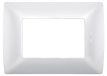 Bticino Placa para Pared QZ4803M3BN, 3 Puertos, 1 Pieza, Blanco