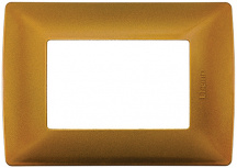 Bticino Placa de Pared QZ4803M3XOC, 3 Puertos, Ocre
