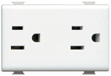 Bticino Tomacorriente QZ5115D, 2 Enchufes, 127 - 250V, 15A, Blanco